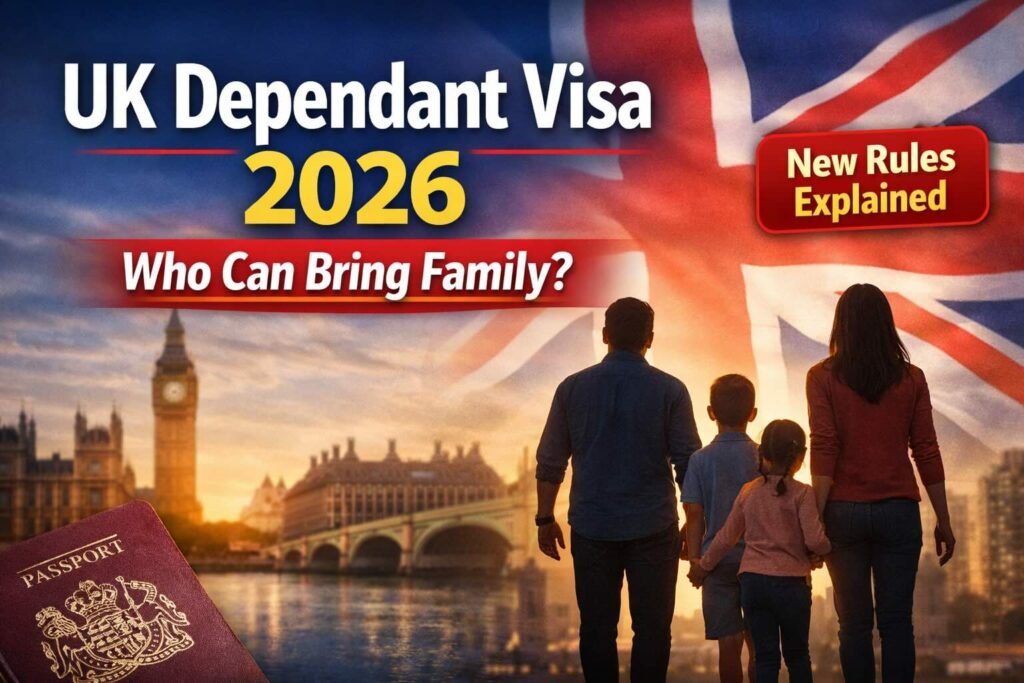UK dependant visa rules 2026 for Skilled Worker and Student visa holders bringing family to the UK